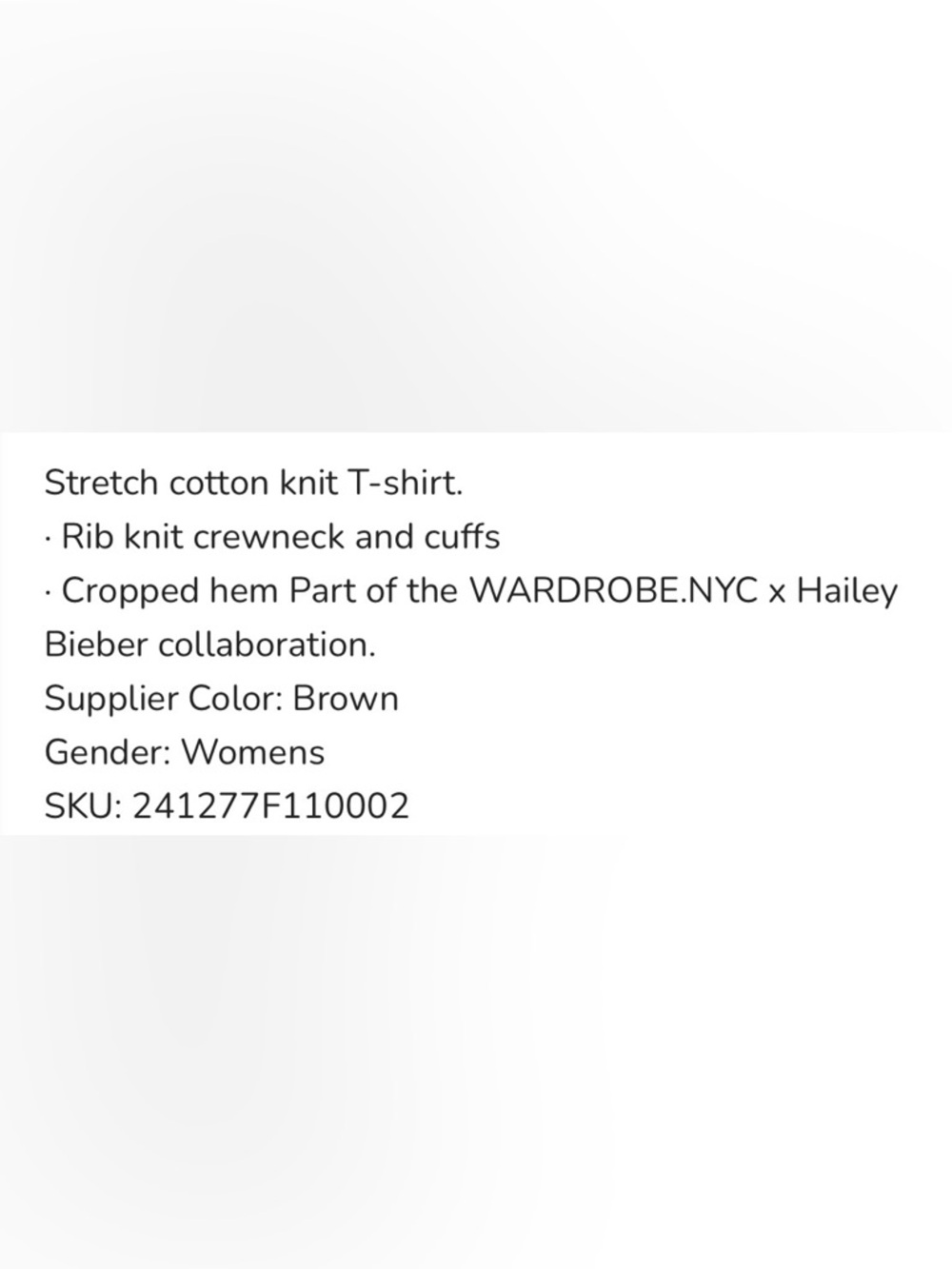 WARDROBE.NYC Brown Hailey Bieber Edition HB Long Sleeve T-Shirt - Picture 5 of 10
